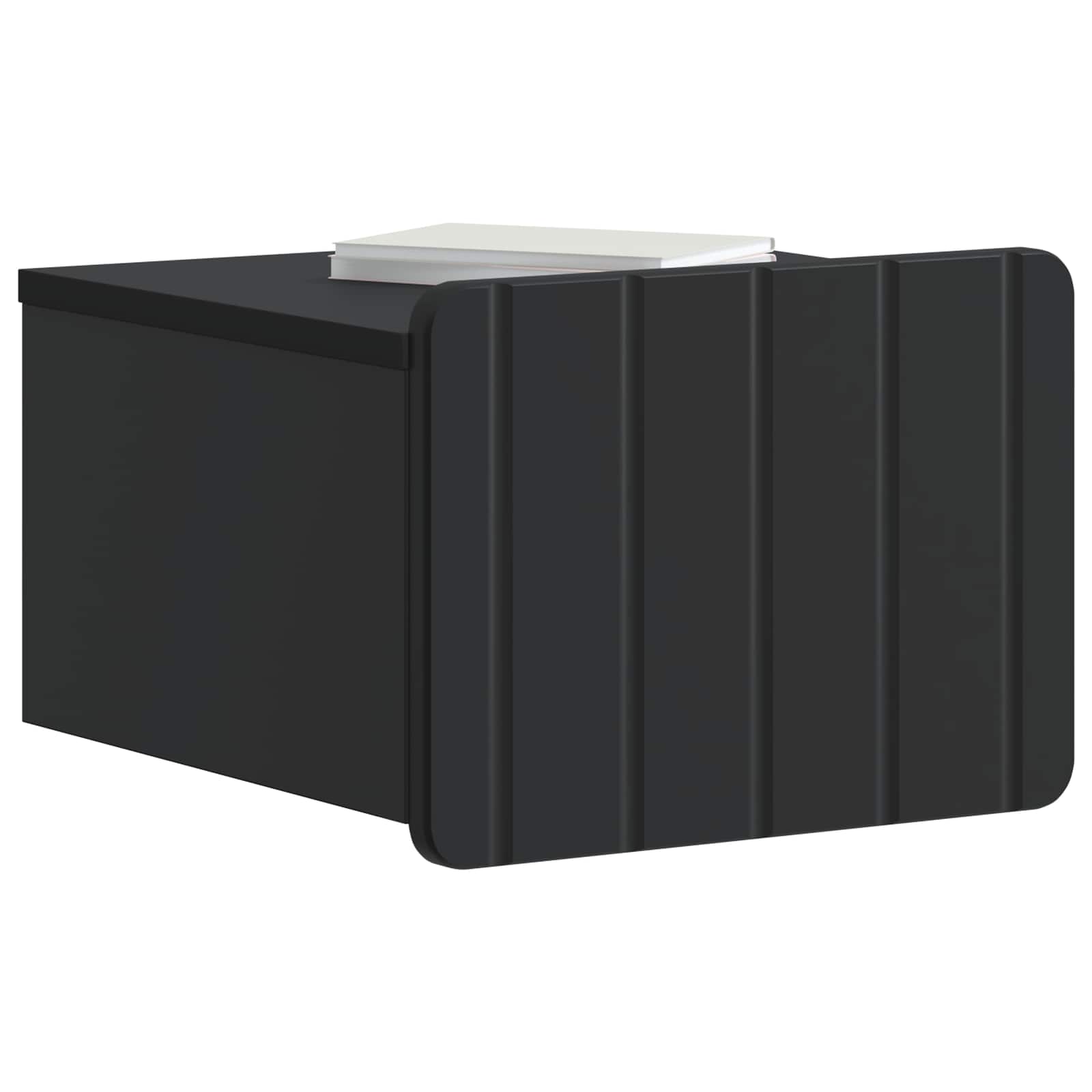 Wandmontierter Nachttisch 2 pcs Schwarz 33 x 34,5 x 24 cm