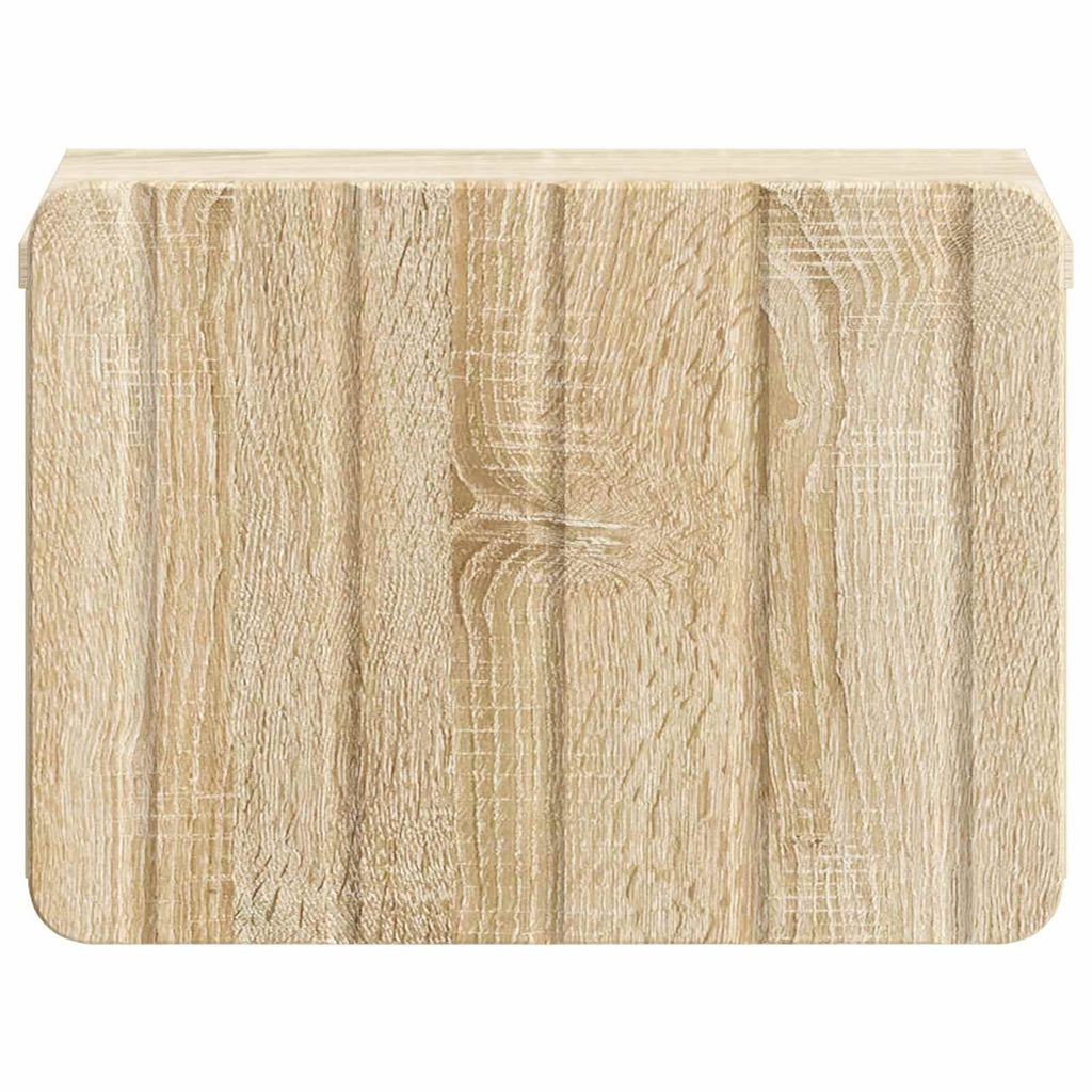 Wandmontierter Nachttisch 2 pcs Sonoma-Eiche 33 x 34,5 x 24 cm