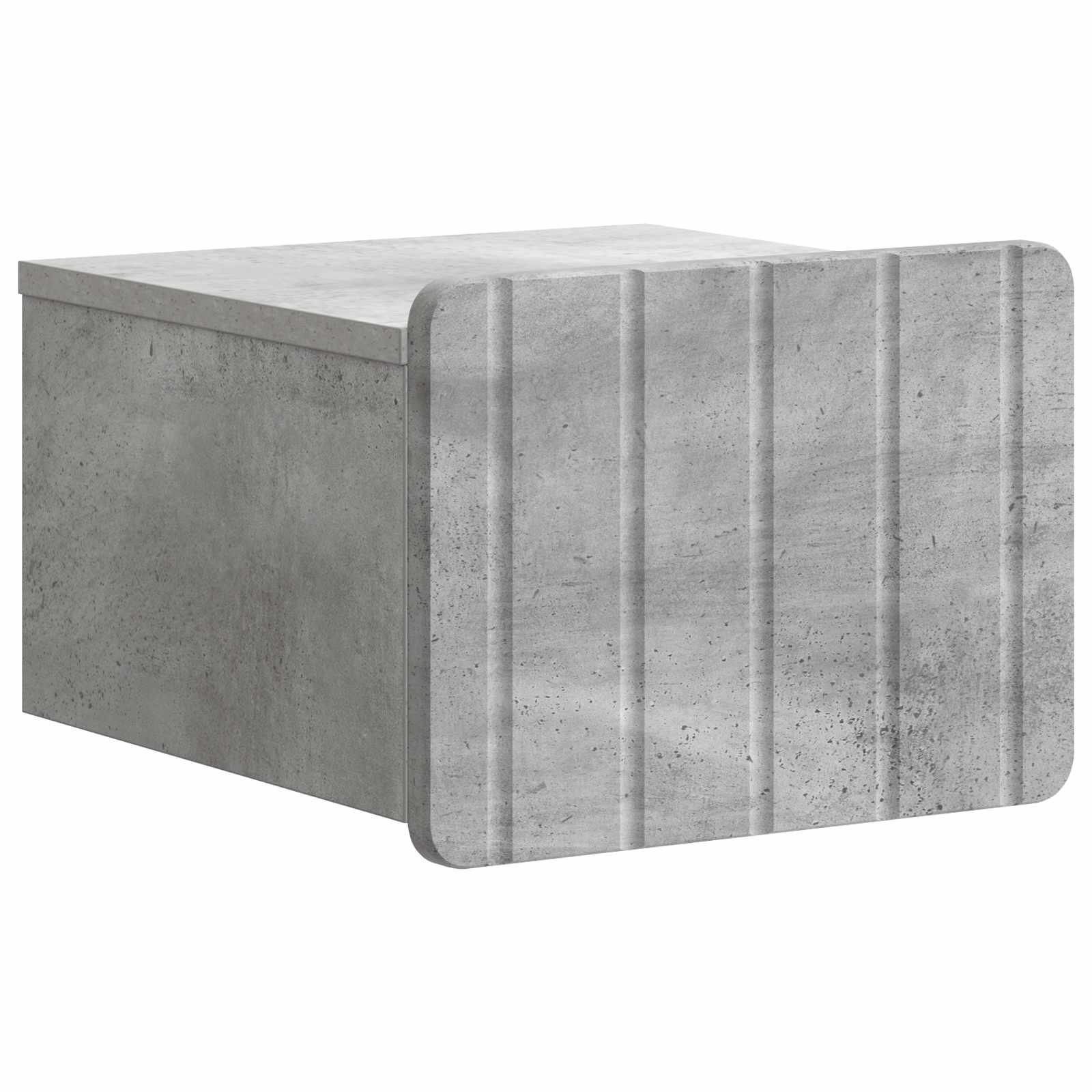Wandmontierter Nachttisch Betongrau 33 x 34,5 x 24 cm