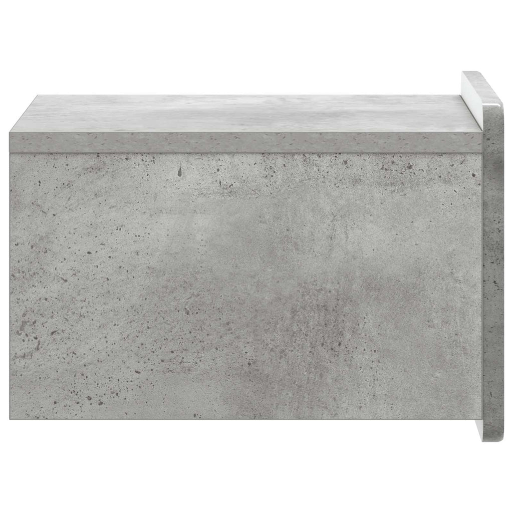 Wandmontierter Nachttisch Betongrau 33 x 34,5 x 24 cm
