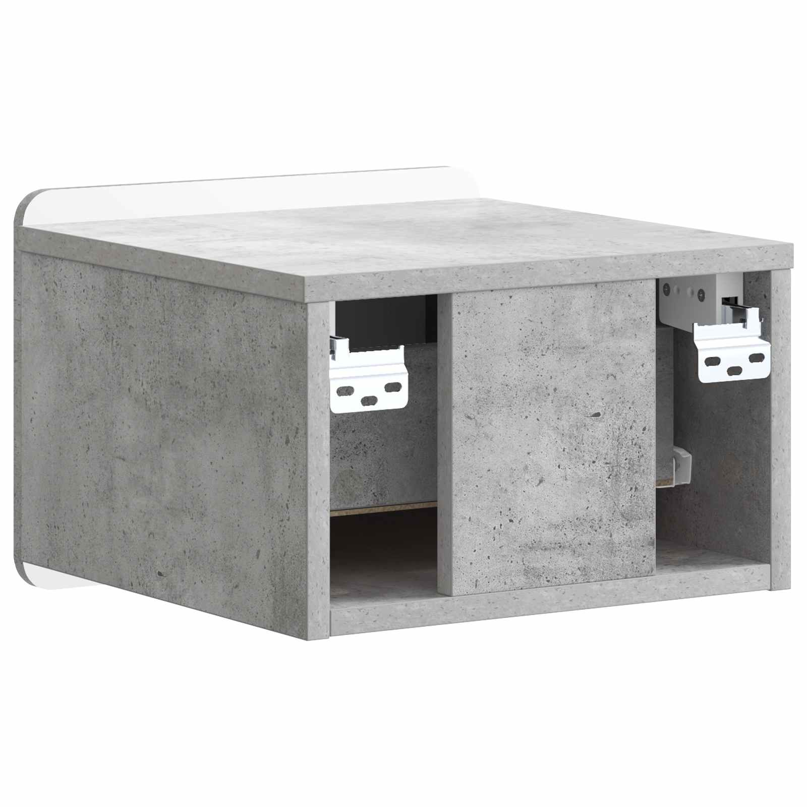 Wandmontierter Nachttisch 2 pcs Betongrau 33 x 34,5 x 24 cm