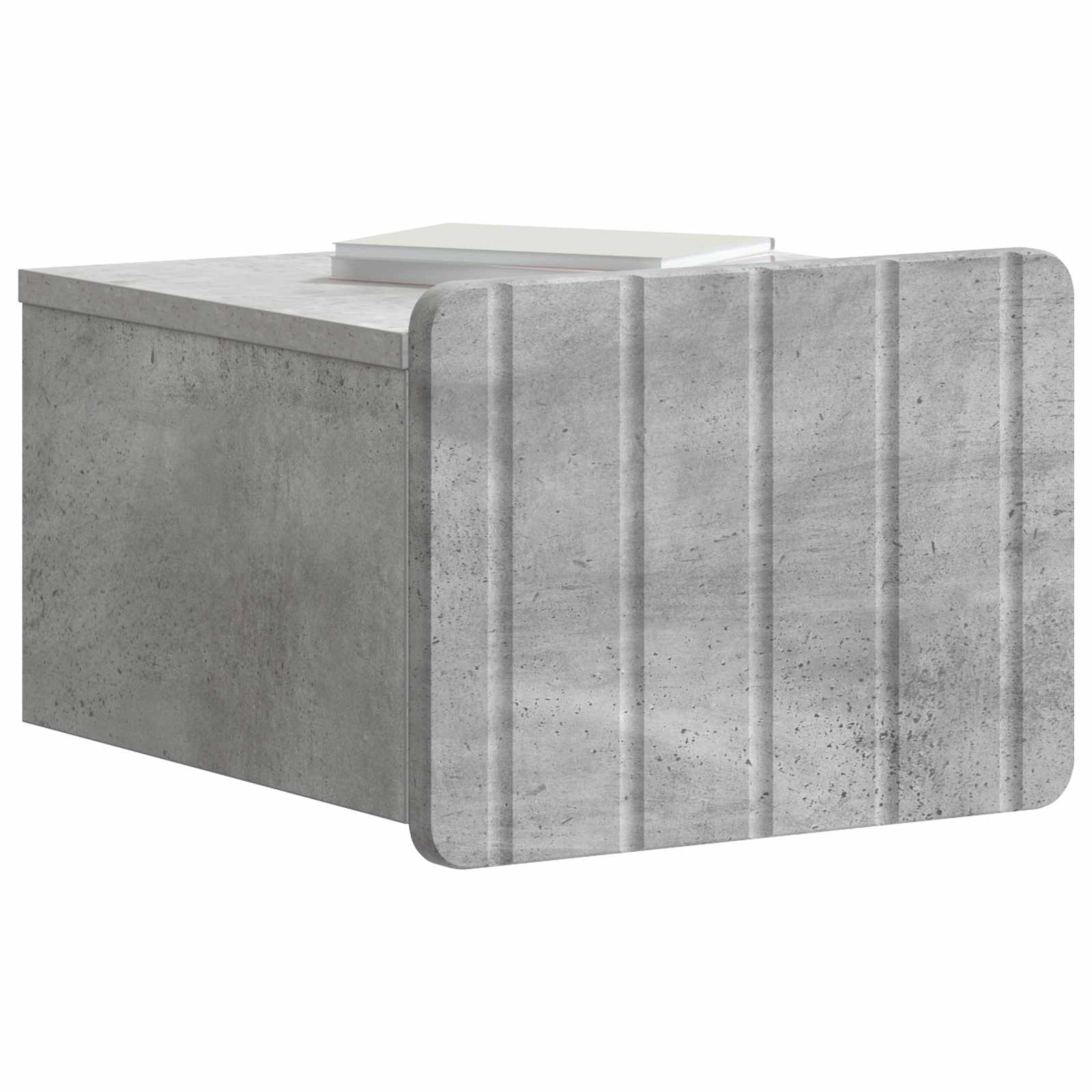 Wandmontierter Nachttisch 2 pcs Betongrau 33 x 34,5 x 24 cm