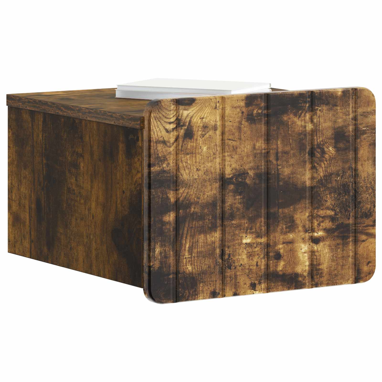 Wandmontierter Nachttisch 2 pcs Geräucherte Eiche Holzwerkstoff