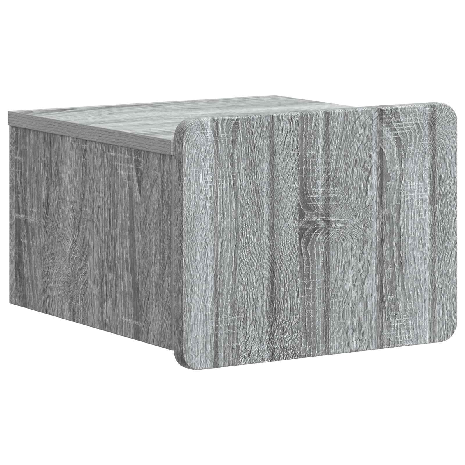 Wandmontierter Nachttisch Graues Sonoma 33 x 34,5 x 24 cm