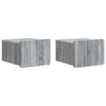 Wandmontierter Nachttisch 2 pcs Graues Sonoma 33 x 34,5 x 24 cm