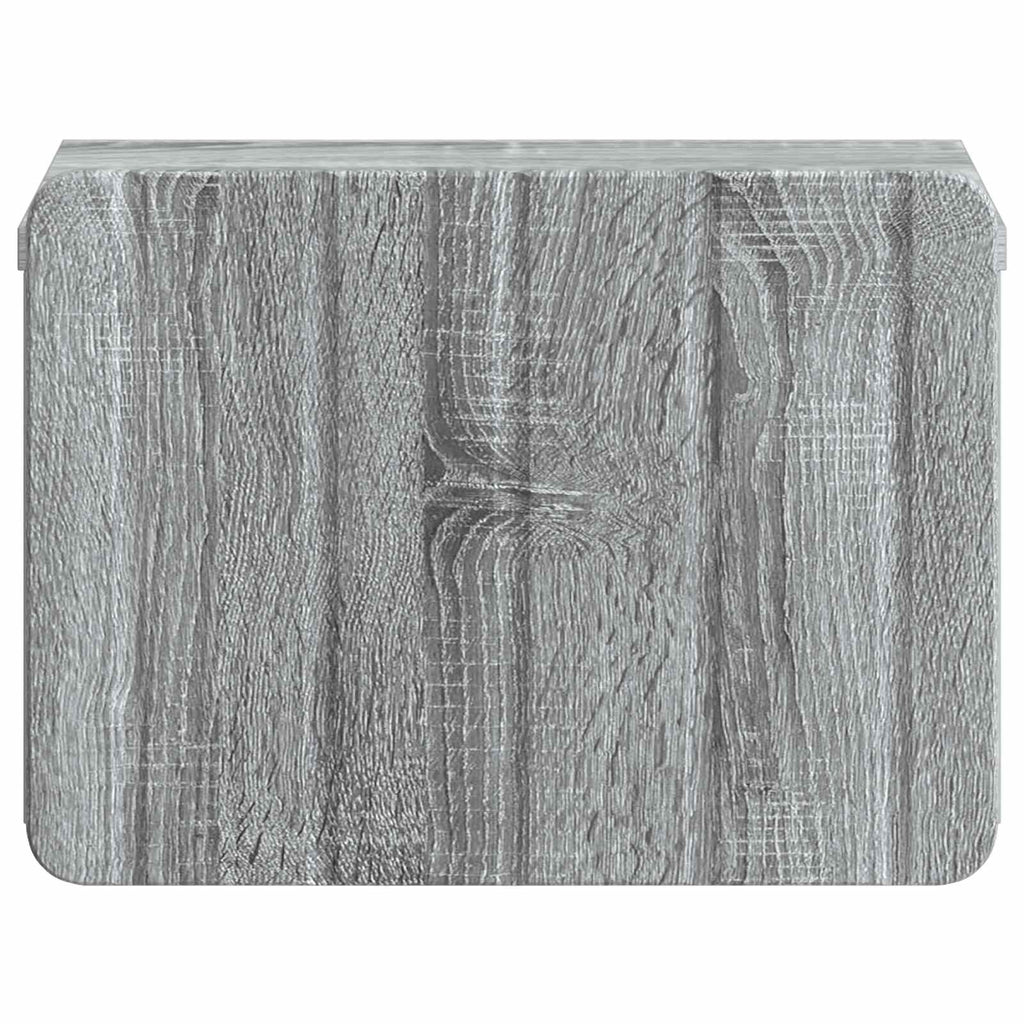 Wandmontierter Nachttisch 2 pcs Graues Sonoma 33 x 34,5 x 24 cm