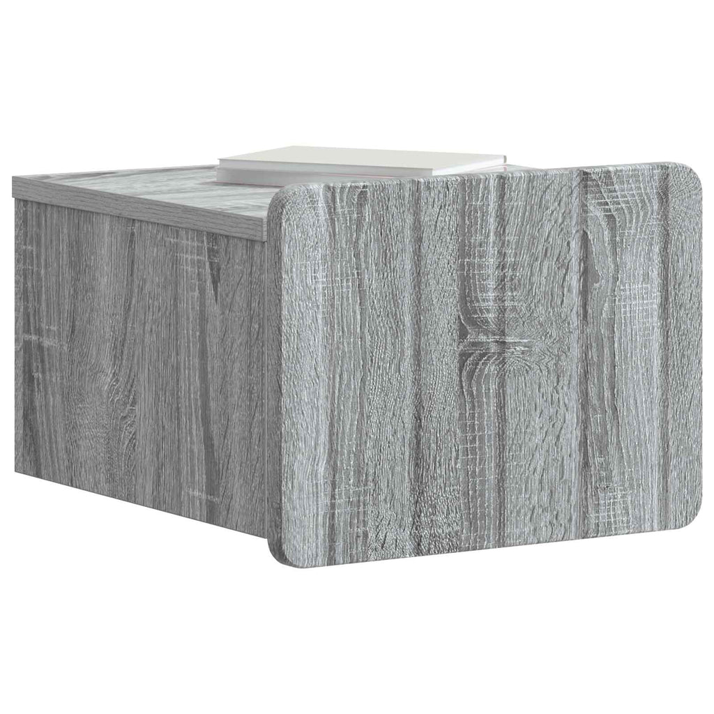 Wandmontierter Nachttisch 2 pcs Graues Sonoma 33 x 34,5 x 24 cm