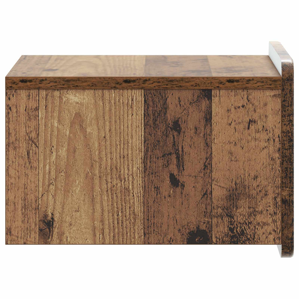 Wandmontierter Nachttisch 2 pcs Altholz 33 x 34,5 x 24 cm