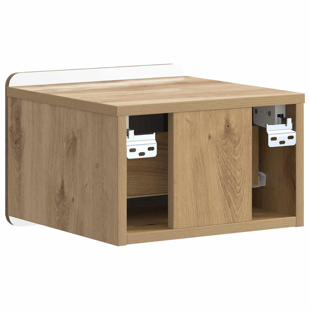 Wandmontierter Nachttisch Artisan-Eiche 33 x 34,5 x 24 cm