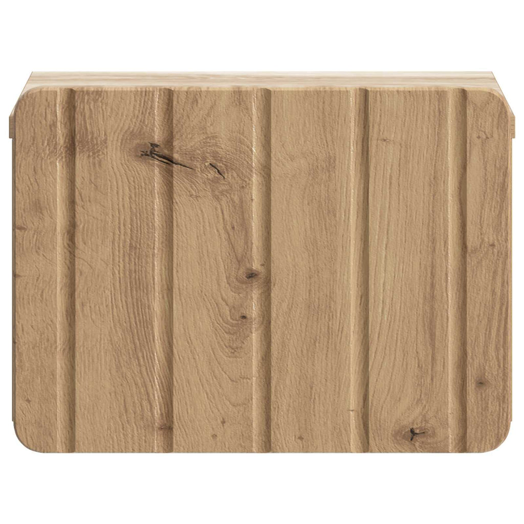 Wandmontierter Nachttisch 2 pcs Artisan-Eiche 33 x 34,5 x 24 cm