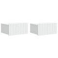 Wandmontierter Nachttisch 2 pcs Weiß 49 x 34,5 x 24 cm