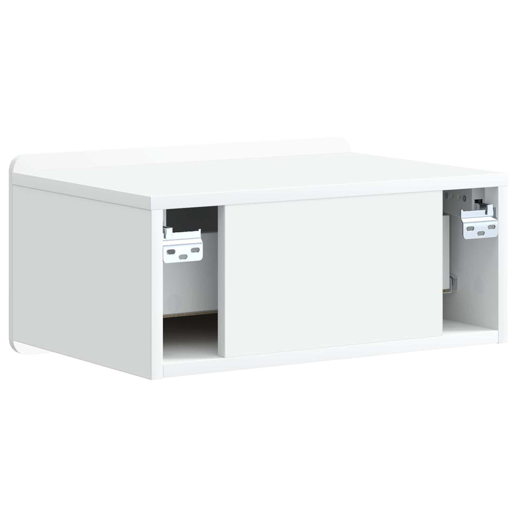 Wandmontierter Nachttisch 2 pcs Weiß 49 x 34,5 x 24 cm
