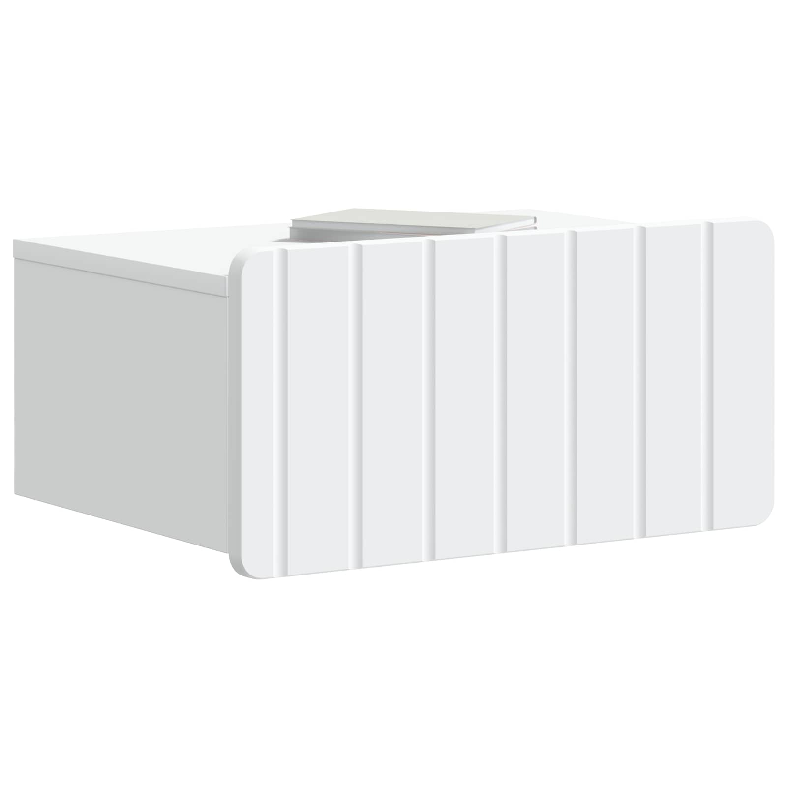 Wandmontierter Nachttisch 2 pcs Weiß 49 x 34,5 x 24 cm