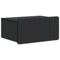 Wandmontierter Nachttisch Schwarz 49 x 34,5 x 24 cm