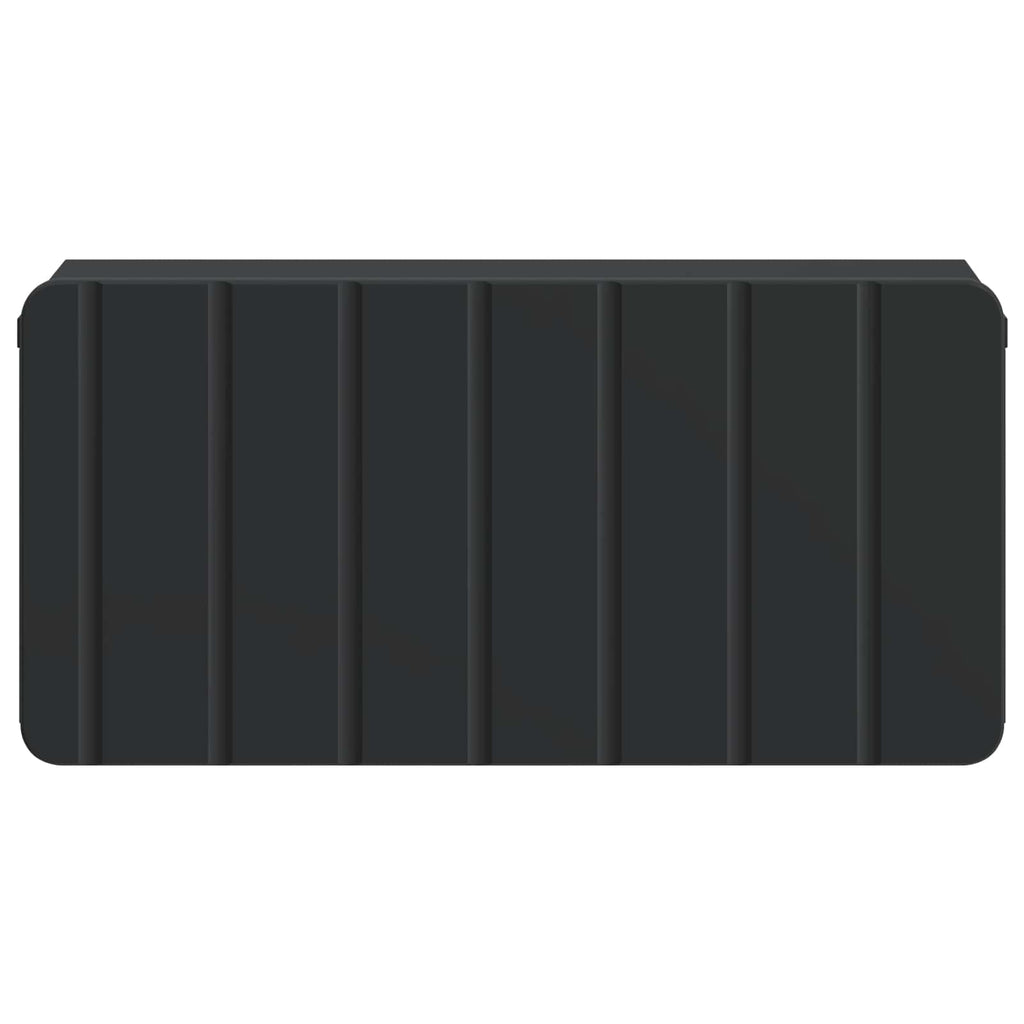 Wandmontierter Nachttisch 2 pcs Schwarz 49 x 34,5 x 24 cm