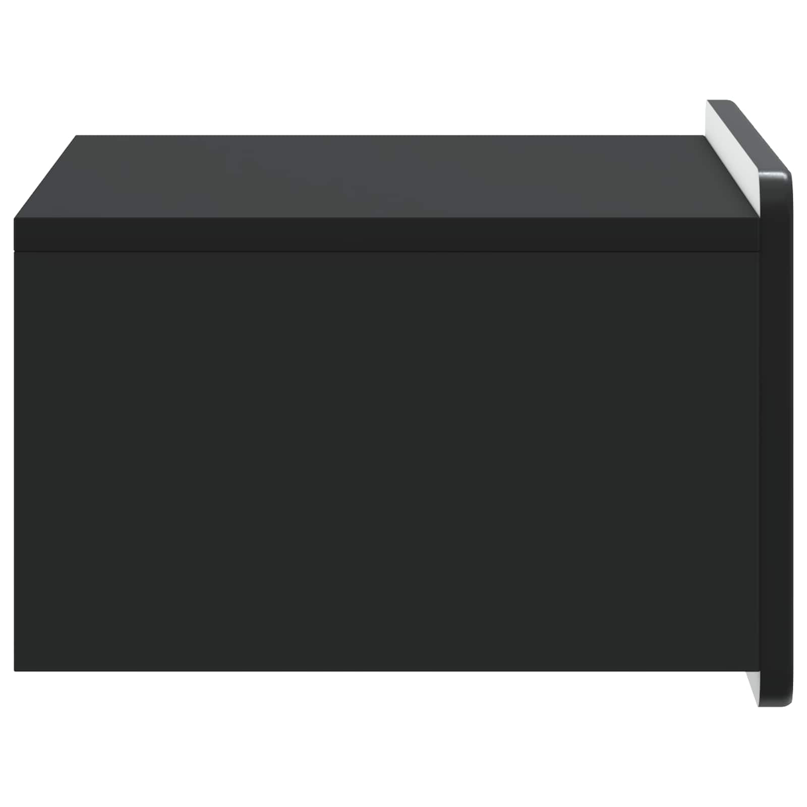 Wandmontierter Nachttisch 2 pcs Schwarz 49 x 34,5 x 24 cm