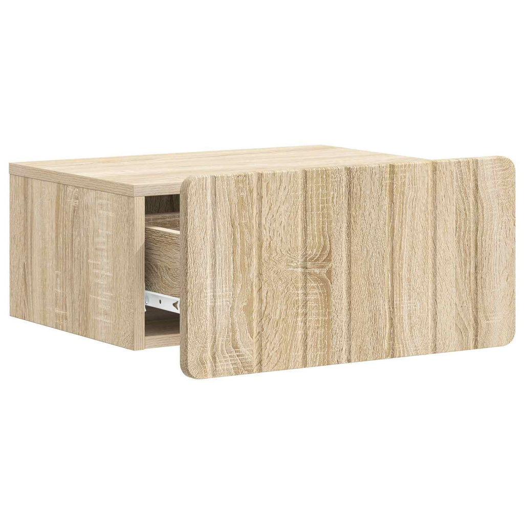 Wandmontierter Nachttisch Sonoma-Eiche 49 x 34,5 x 24 cm