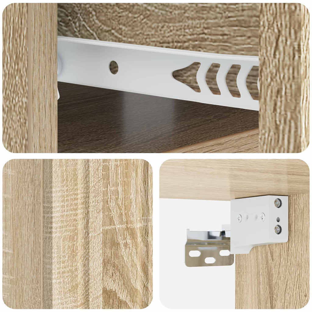 Wandmontierter Nachttisch 2 pcs Sonoma-Eiche 49 x 34,5 x 24 cm