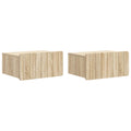 Wandmontierter Nachttisch 2 pcs Sonoma-Eiche 49 x 34,5 x 24 cm