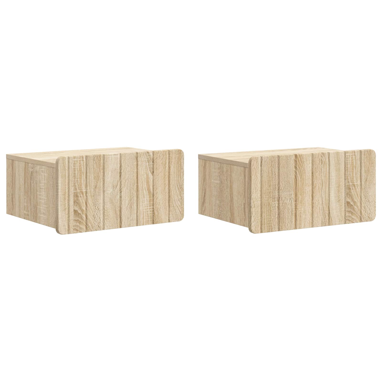 Wandmontierter Nachttisch 2 pcs Sonoma-Eiche 49 x 34,5 x 24 cm