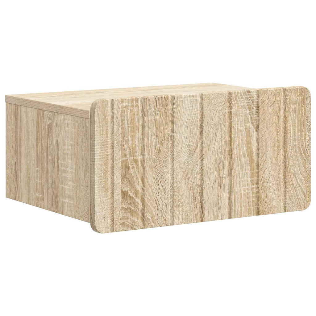 Wandmontierter Nachttisch 2 pcs Sonoma-Eiche 49 x 34,5 x 24 cm