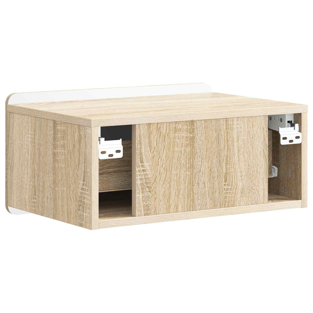 Wandmontierter Nachttisch 2 pcs Sonoma-Eiche 49 x 34,5 x 24 cm