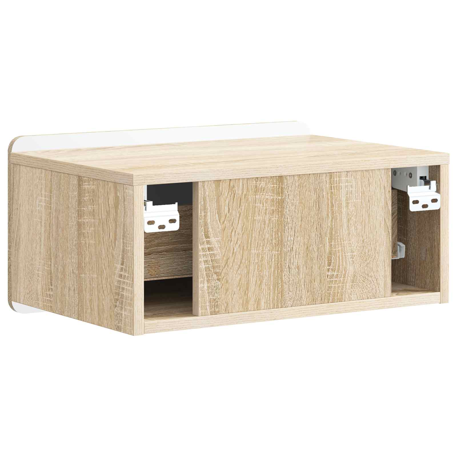 Wandmontierter Nachttisch 2 pcs Sonoma-Eiche 49 x 34,5 x 24 cm