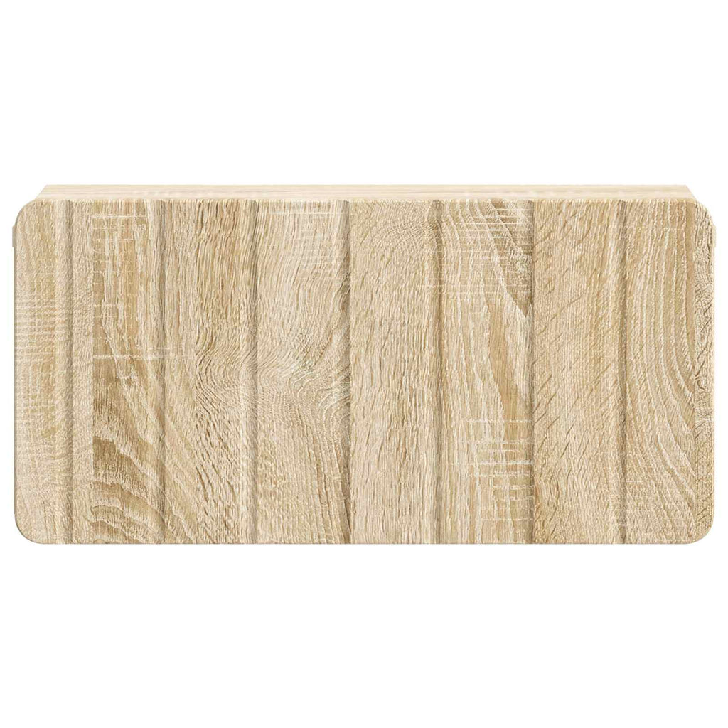 Wandmontierter Nachttisch 2 pcs Sonoma-Eiche 49 x 34,5 x 24 cm