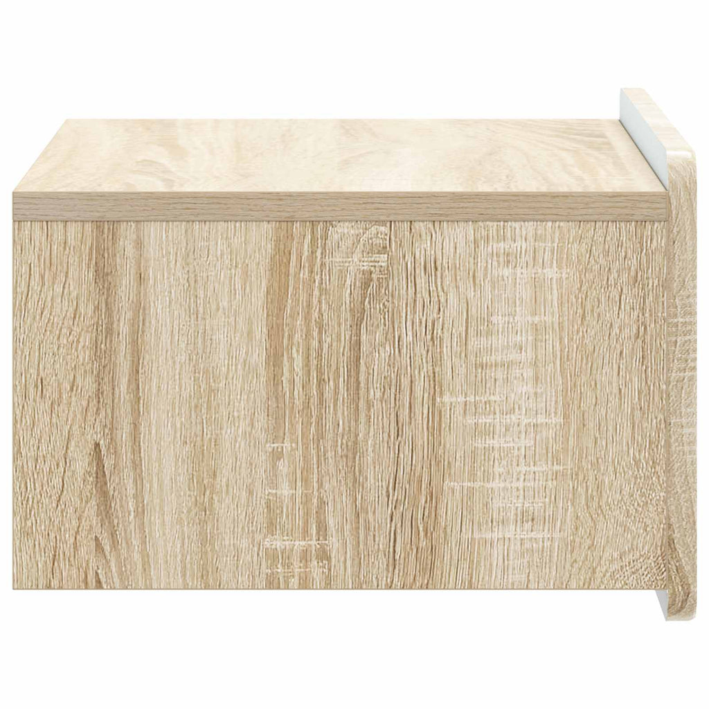 Wandmontierter Nachttisch 2 pcs Sonoma-Eiche 49 x 34,5 x 24 cm