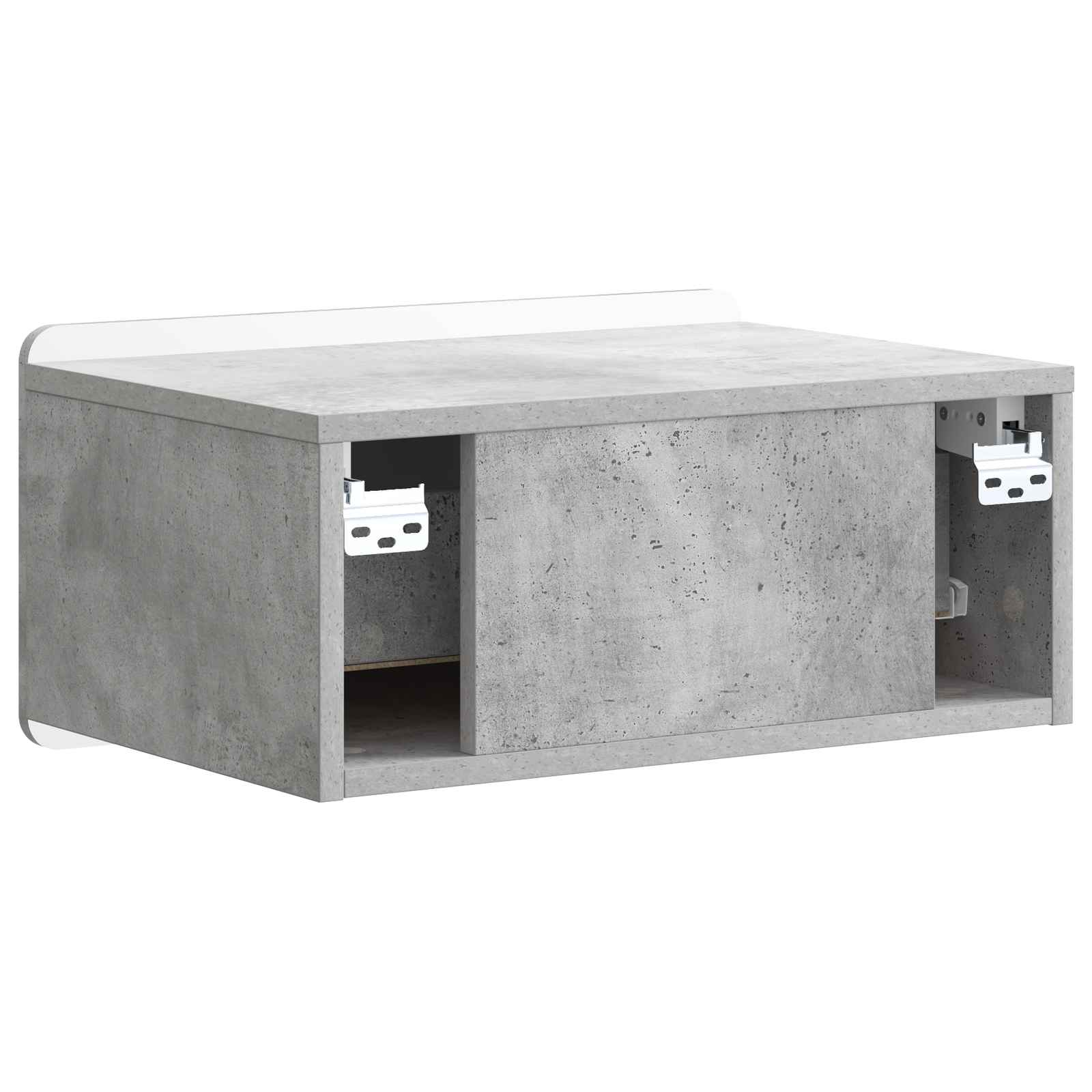 Wandmontierter Nachttisch Betongrau 49 x 34,5 x 24 cm