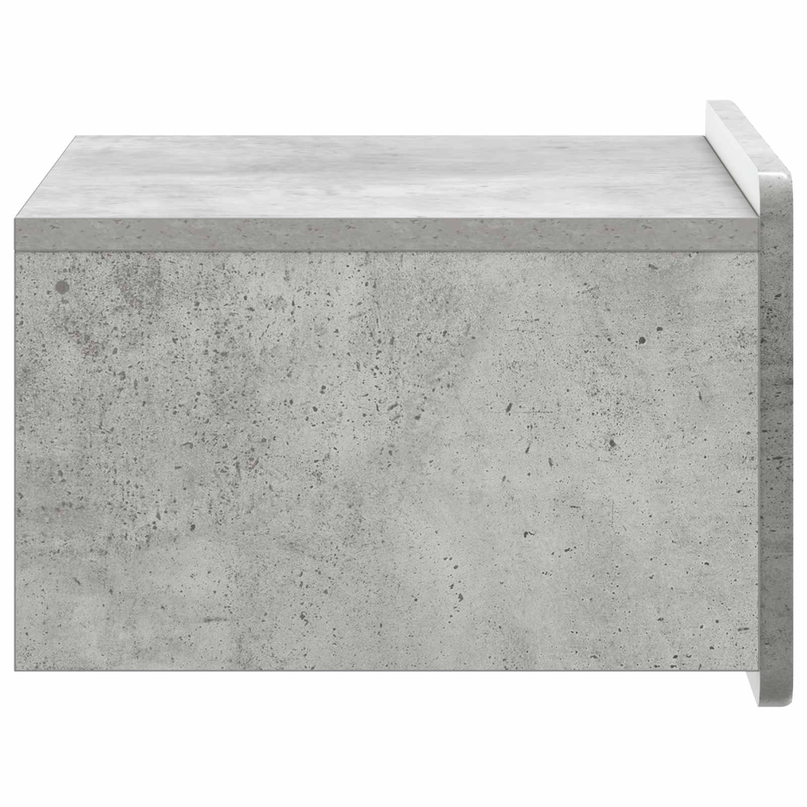 Wandmontierter Nachttisch Betongrau 49 x 34,5 x 24 cm