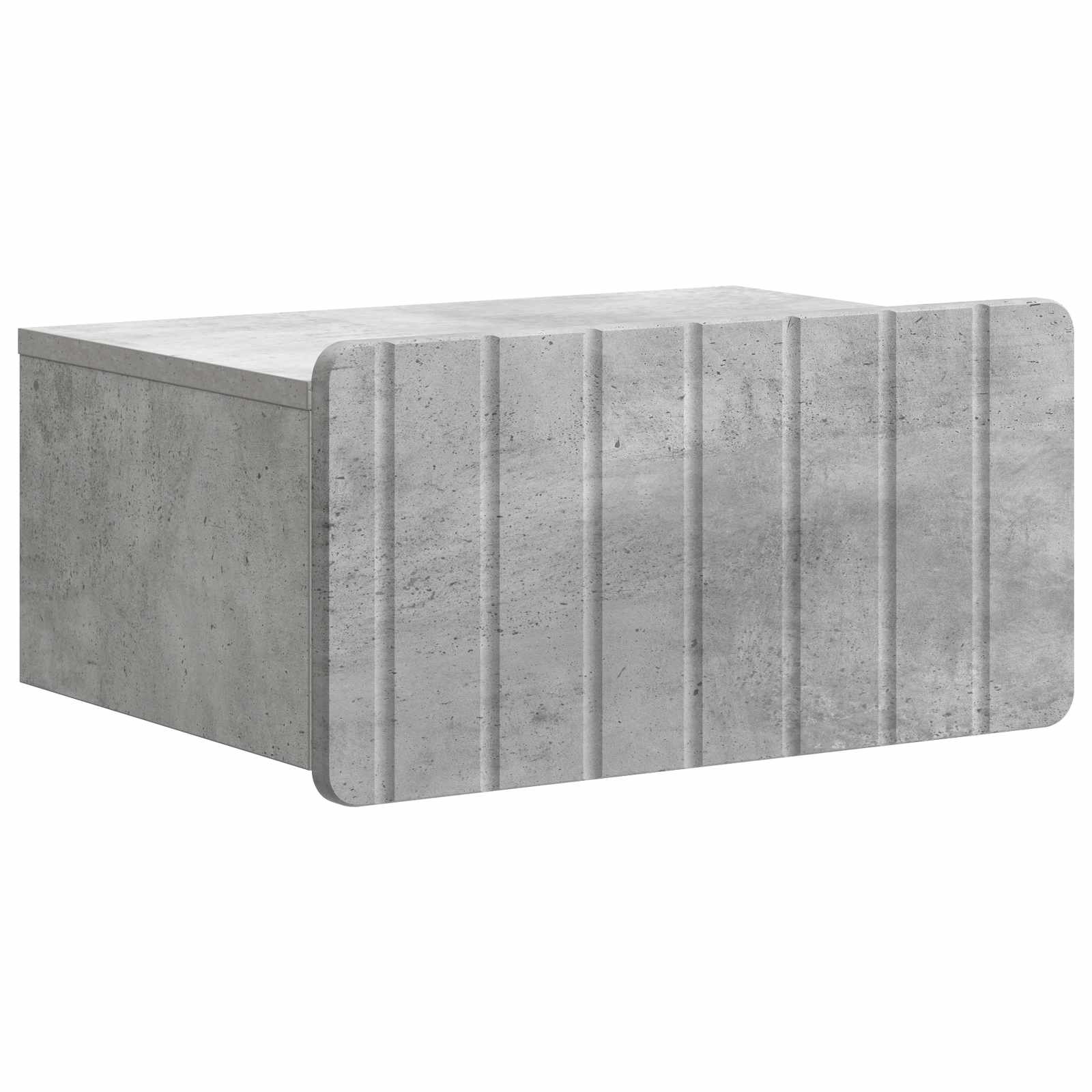 Wandmontierter Nachttisch 2 pcs Betongrau 49 x 34,5 x 24 cm