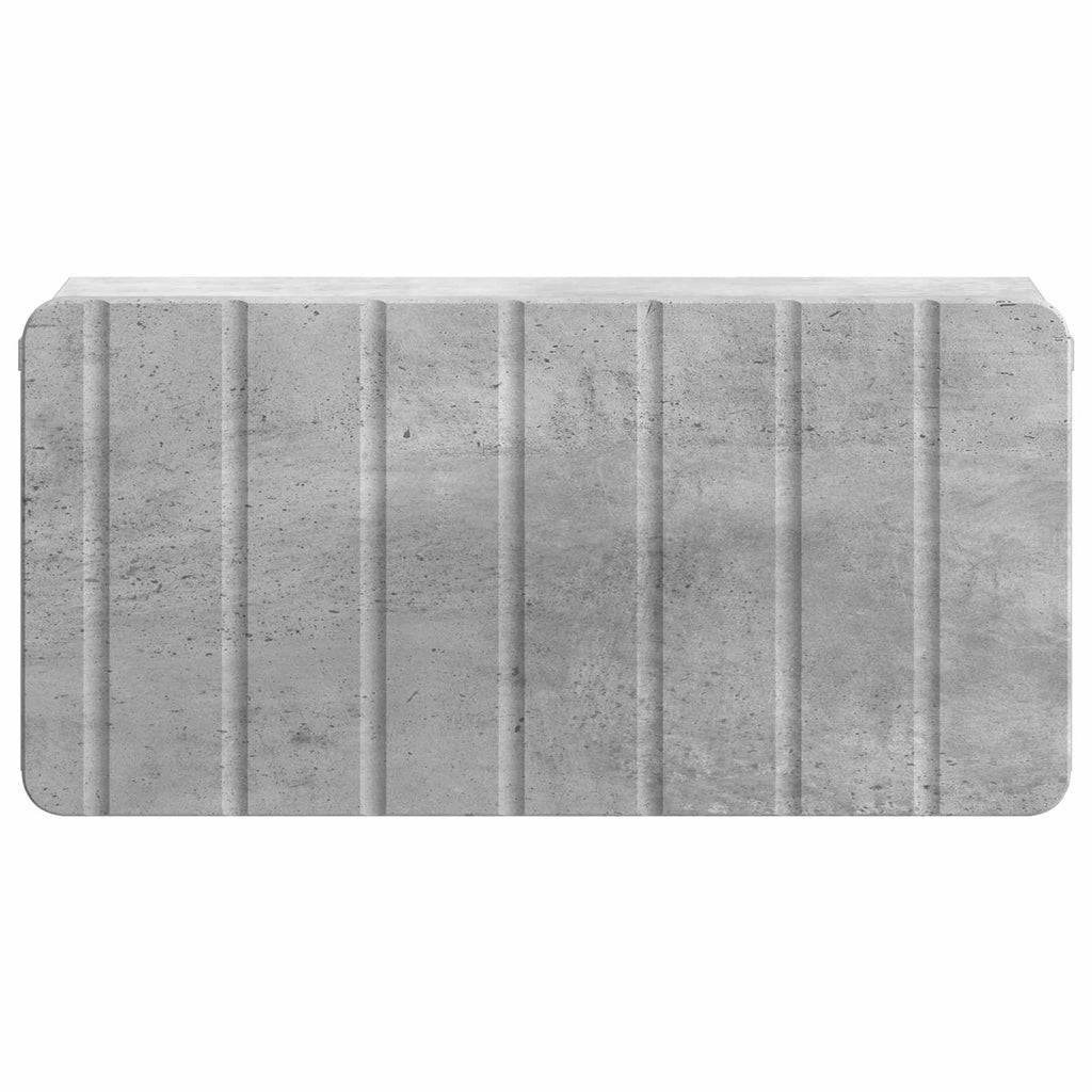 Wandmontierter Nachttisch 2 pcs Betongrau 49 x 34,5 x 24 cm