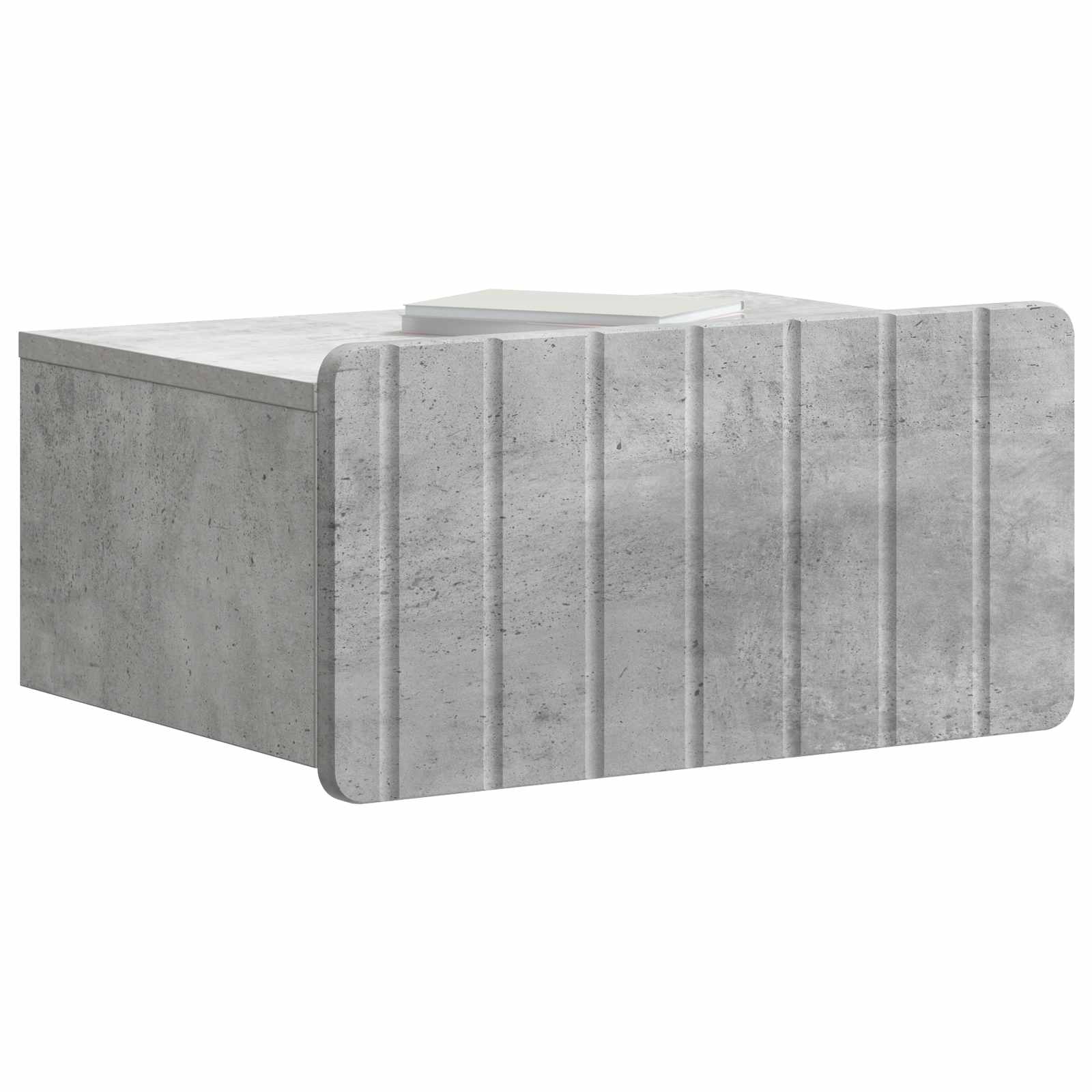 Wandmontierter Nachttisch 2 pcs Betongrau 49 x 34,5 x 24 cm