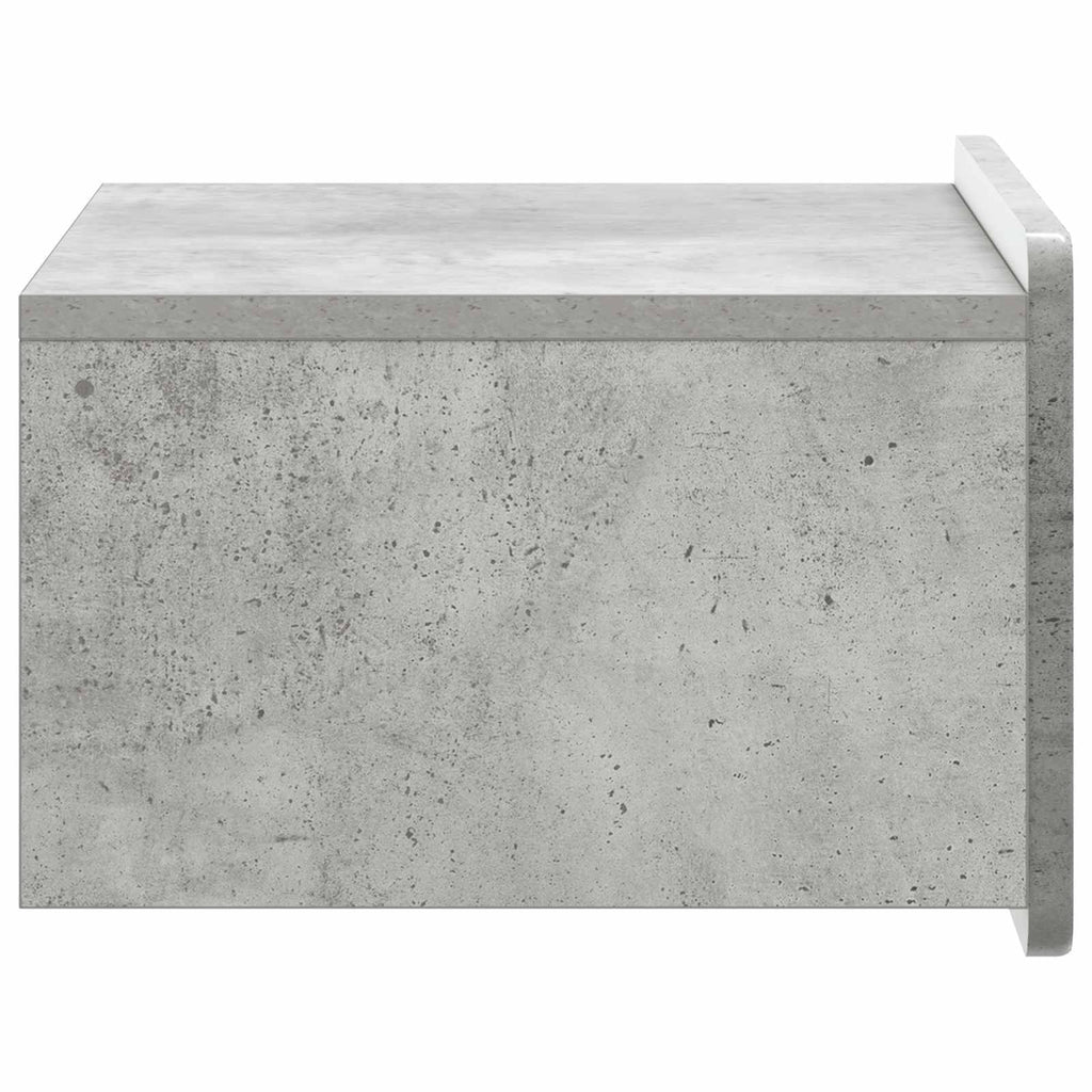 Wandmontierter Nachttisch 2 pcs Betongrau 49 x 34,5 x 24 cm
