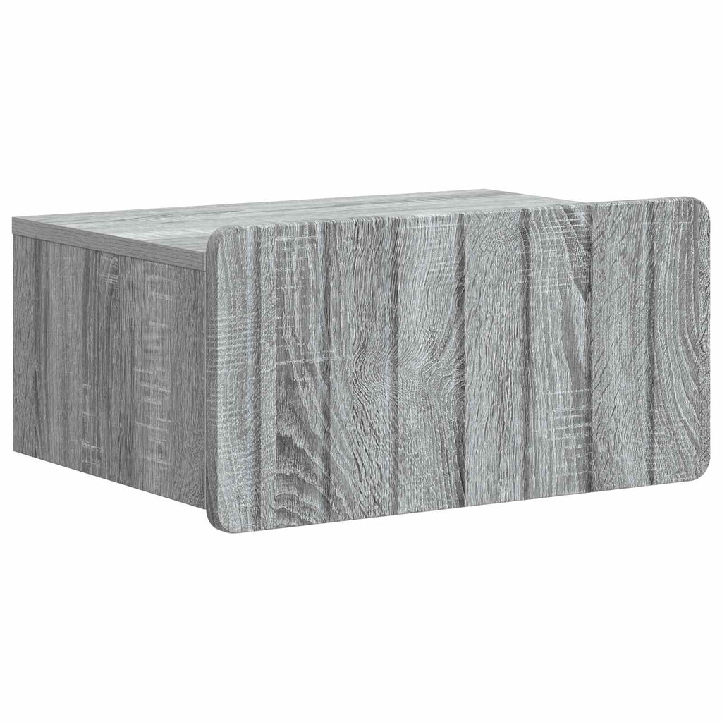 Wandmontierter Nachttisch Graues Sonoma 49 x 34,5 x 24 cm