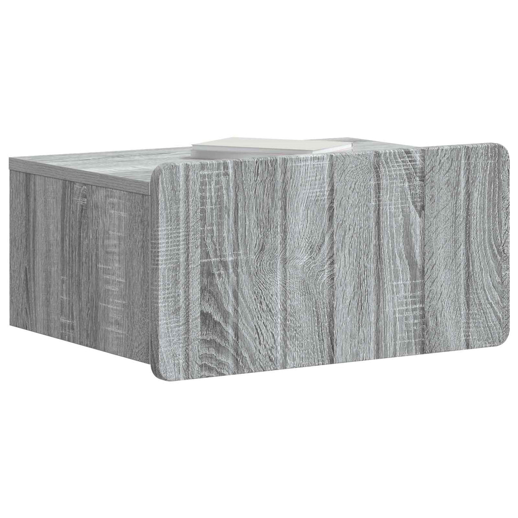 Wandmontierter Nachttisch Graues Sonoma 49 x 34,5 x 24 cm