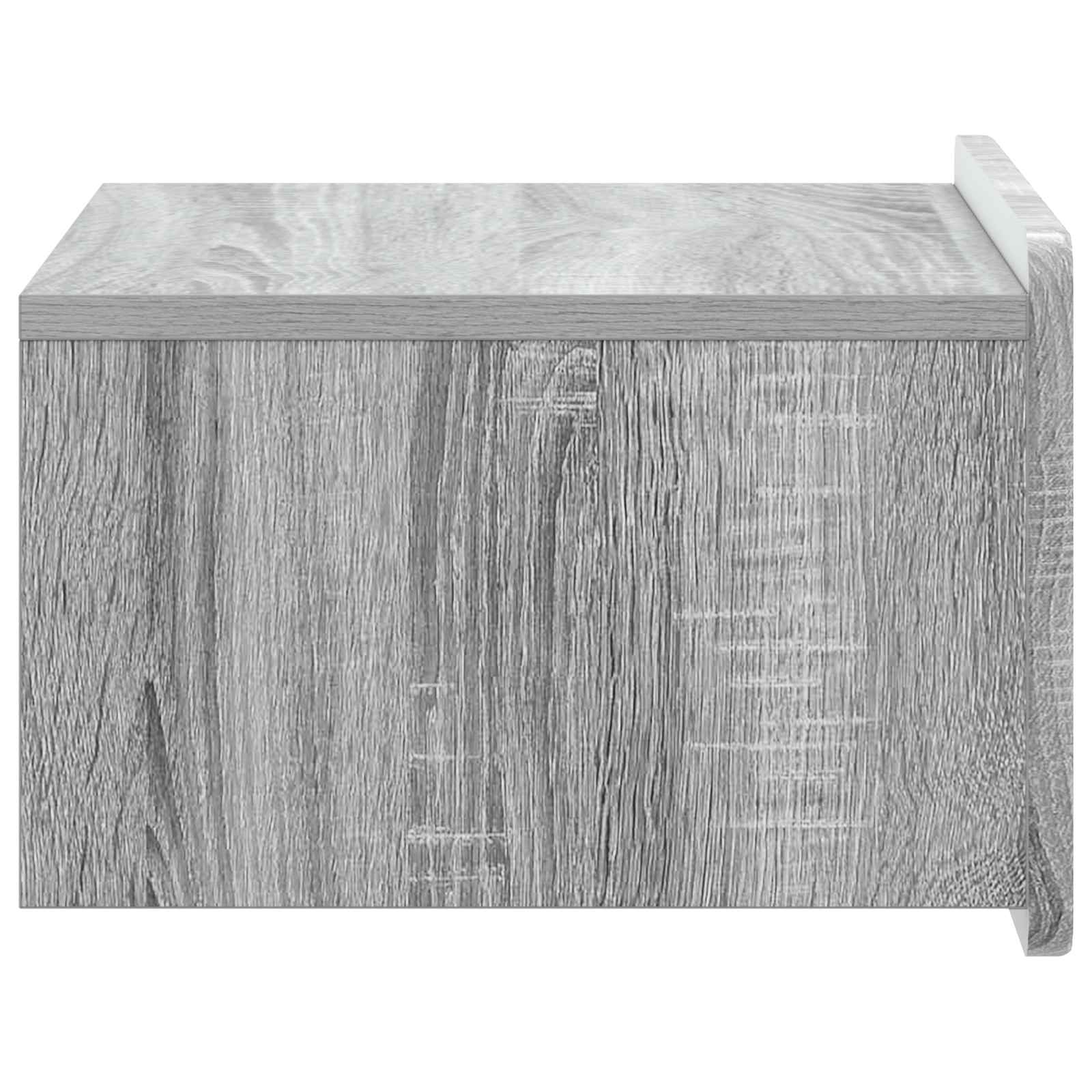 Wandmontierter Nachttisch Graues Sonoma 49 x 34,5 x 24 cm