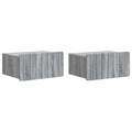 Wandmontierter Nachttisch 2 pcs Graues Sonoma 49 x 34,5 x 24 cm