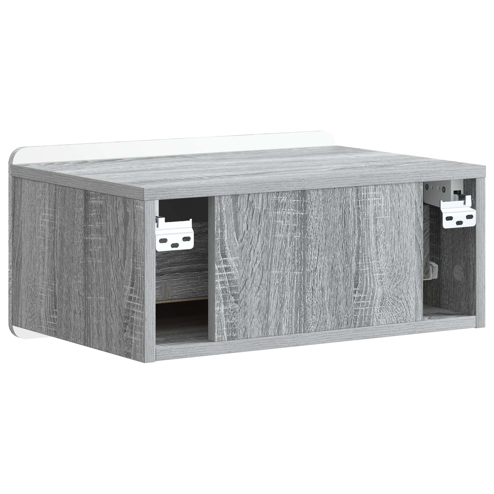 Wandmontierter Nachttisch 2 pcs Graues Sonoma 49 x 34,5 x 24 cm