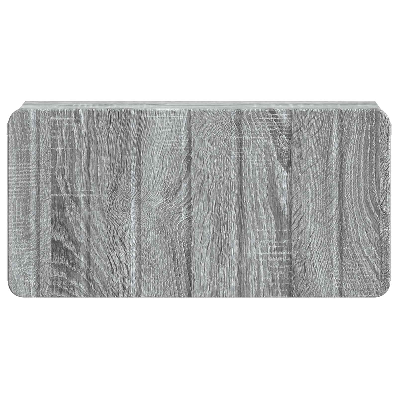 Wandmontierter Nachttisch 2 pcs Graues Sonoma 49 x 34,5 x 24 cm