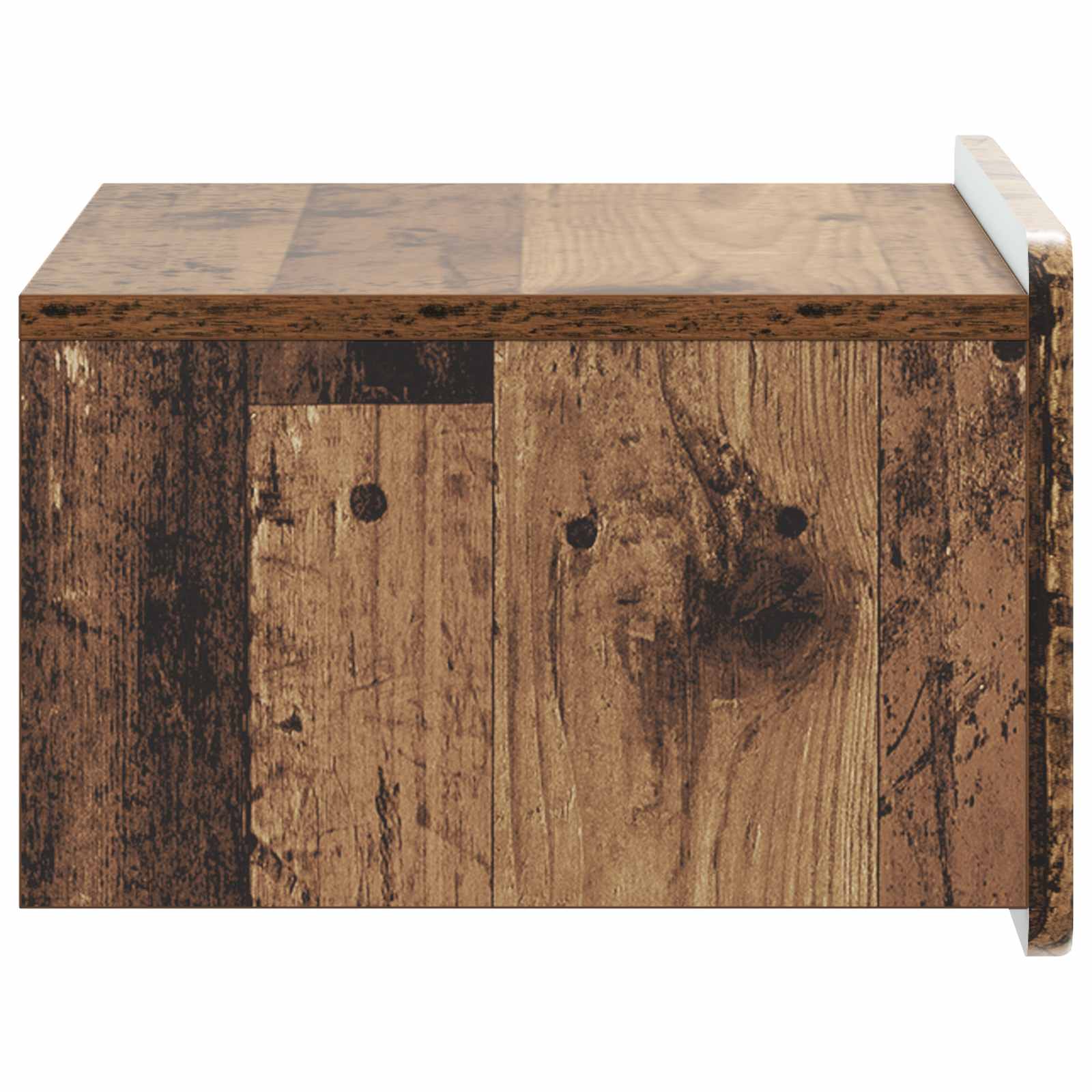 Wandmontierter Nachttisch Altholz 49 x 34,5 x 24 cm