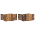 Wandmontierter Nachttisch 2 pcs Altholz 49 x 34,5 x 24 cm