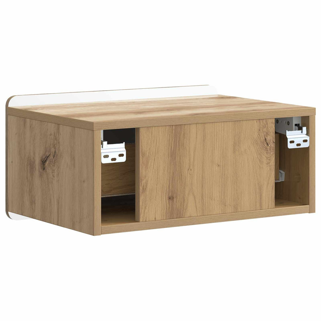 Wandmontierter Nachttisch Artisan-Eiche 49 x 34,5 x 24 cm