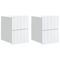 Wandmontierter Nachttisch 2 pcs Weiß 33 x 34,5 x 43 cm