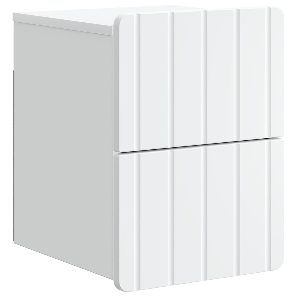 Wandmontierter Nachttisch 2 pcs Weiß 33 x 34,5 x 43 cm