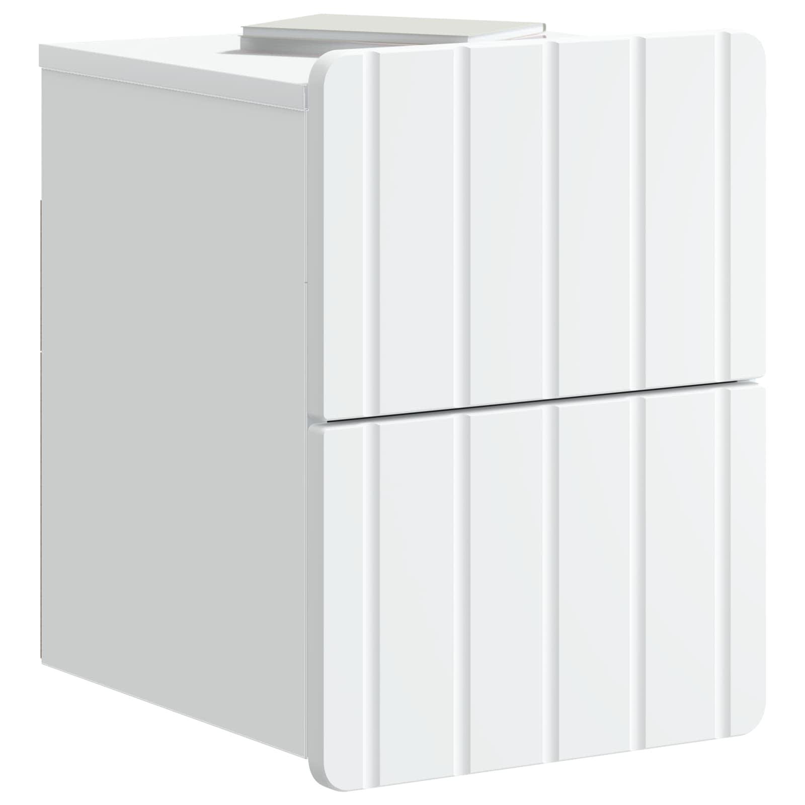 Wandmontierter Nachttisch 2 pcs Weiß 33 x 34,5 x 43 cm