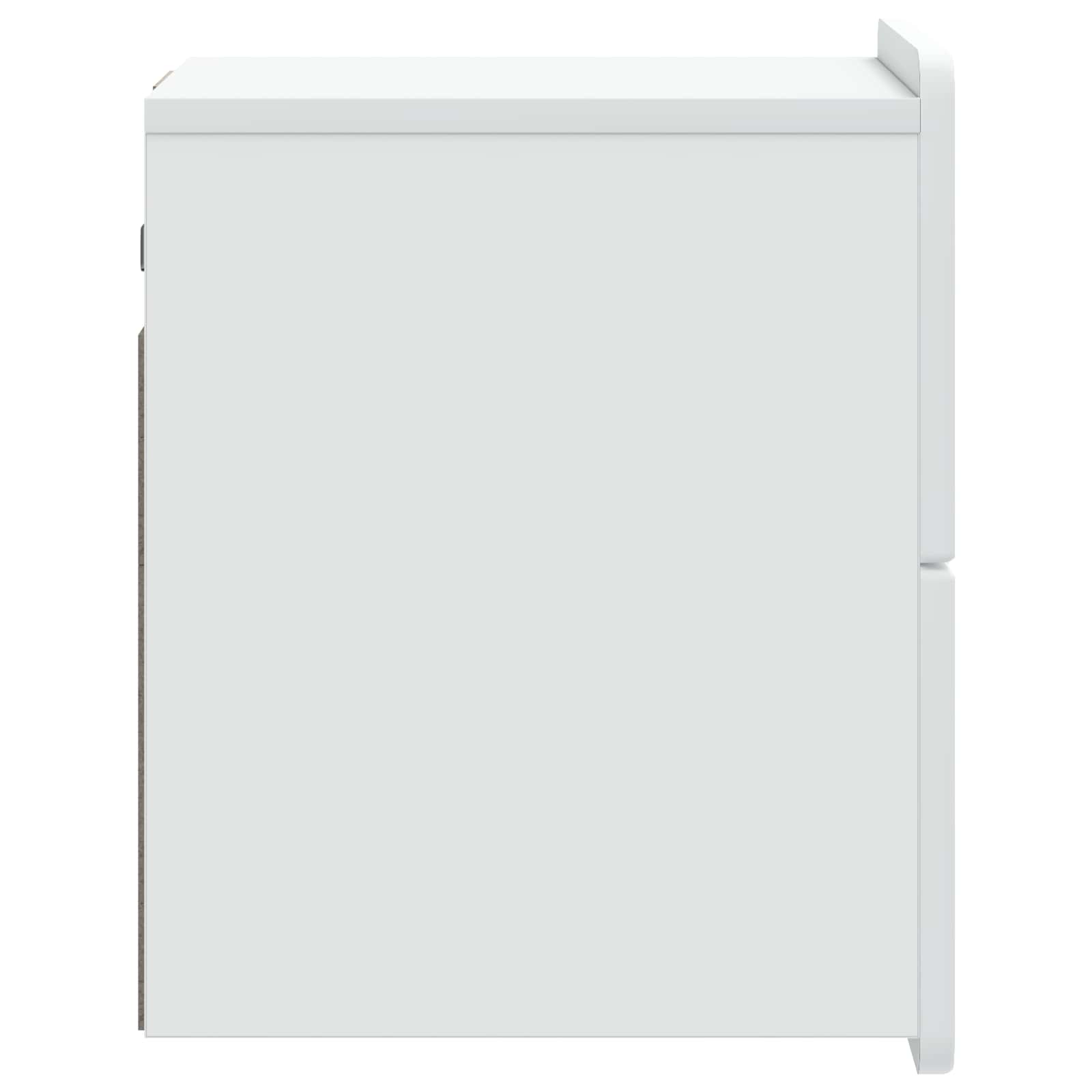 Wandmontierter Nachttisch 2 pcs Weiß 33 x 34,5 x 43 cm