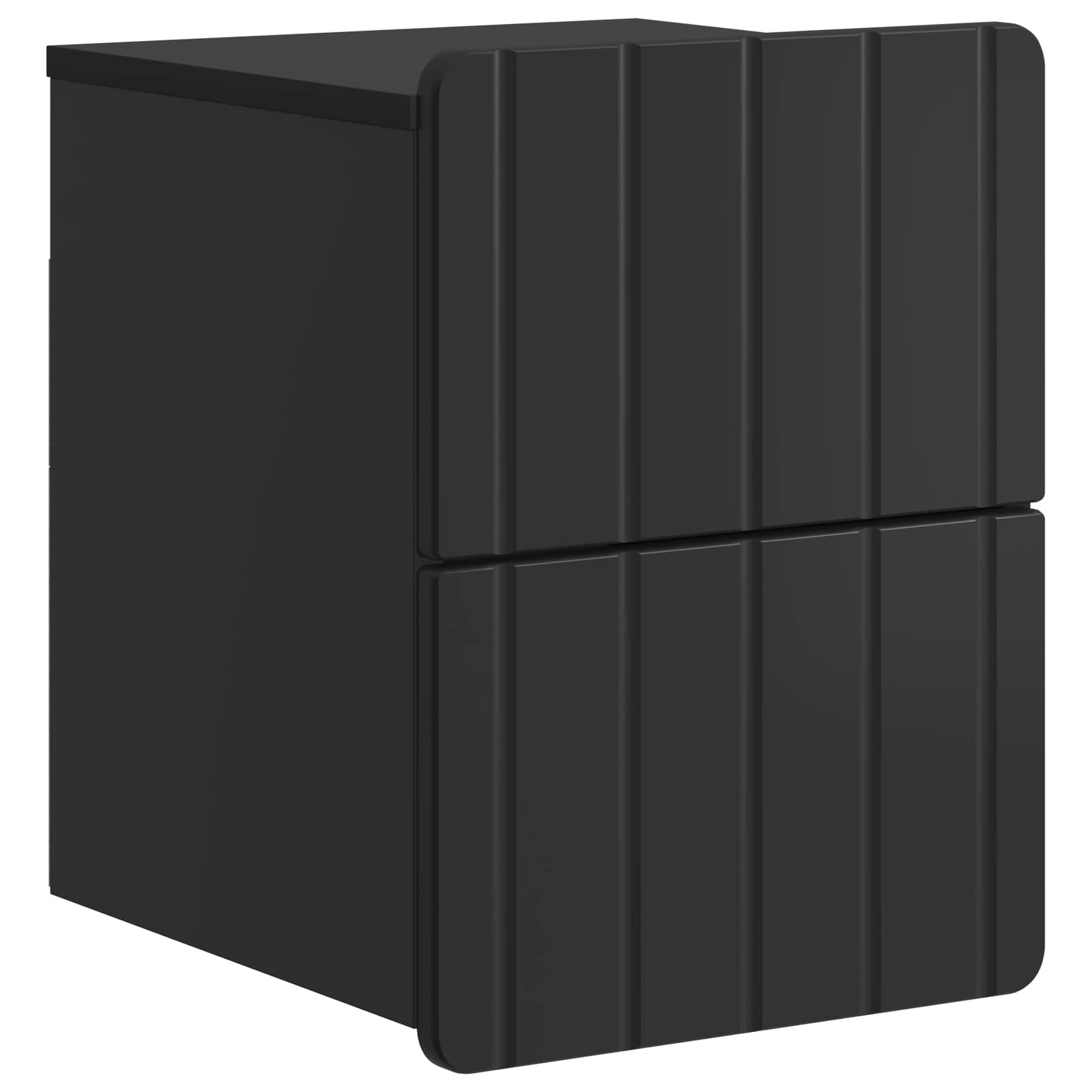 Wandmontierter Nachttisch Schwarz 33 x 34,5 x 43 cm