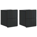 Wandmontierter Nachttisch 2 pcs Schwarz 33 x 34,5 x 43 cm